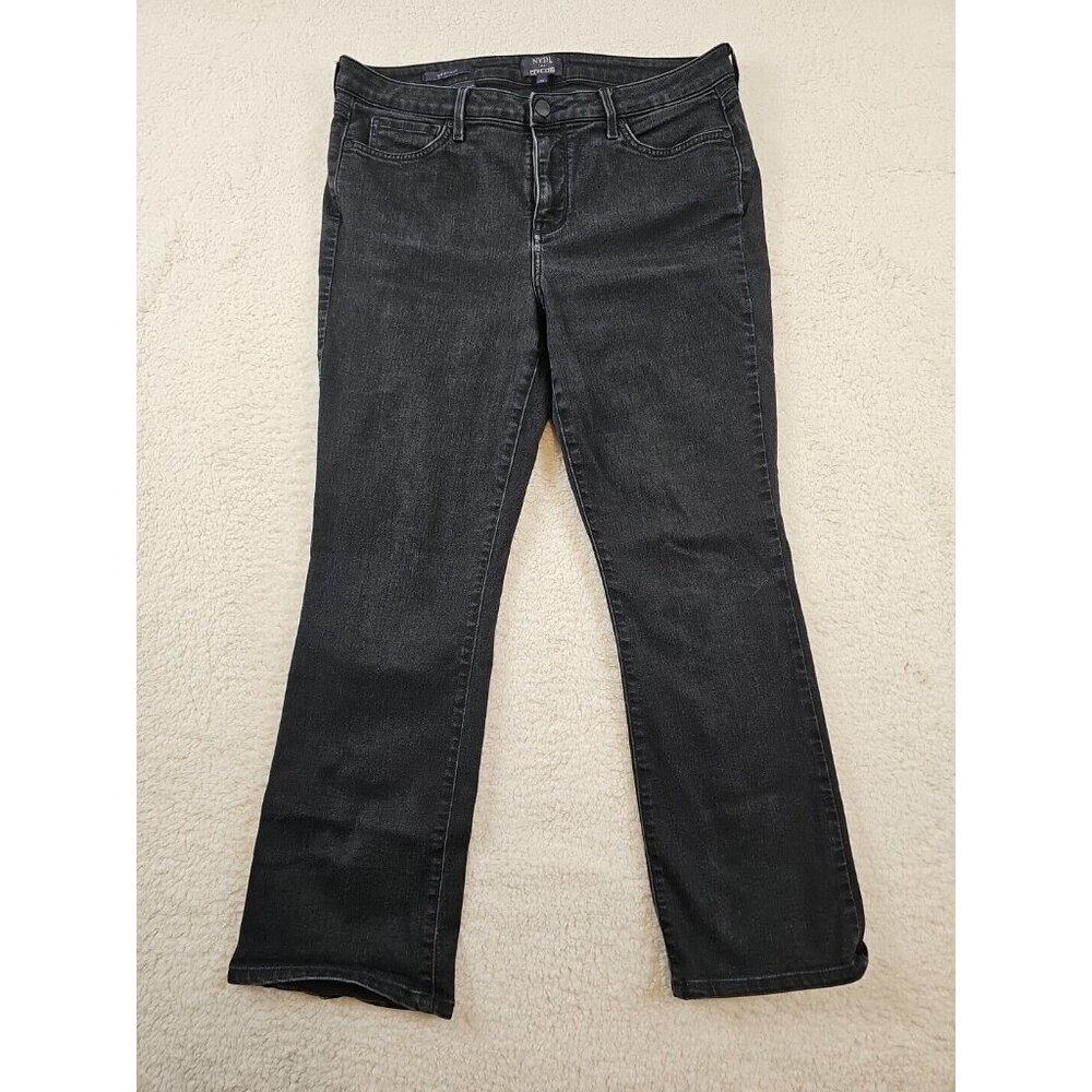 NYDJ Jeans Women's 12 Black Bootcut Lift Tuck Technology Stretch‎ #HMARK2602